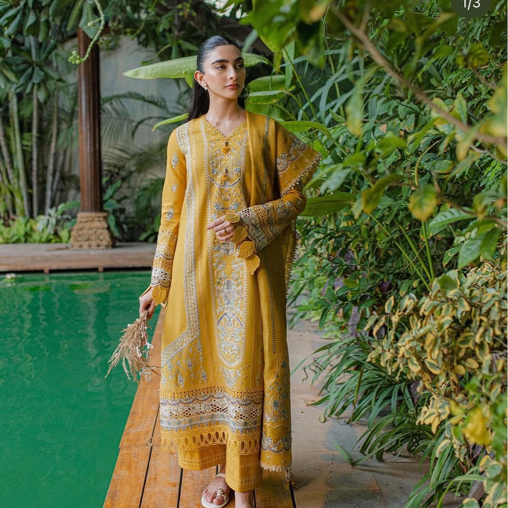 Elegant Mustard Long Sleeve Dress